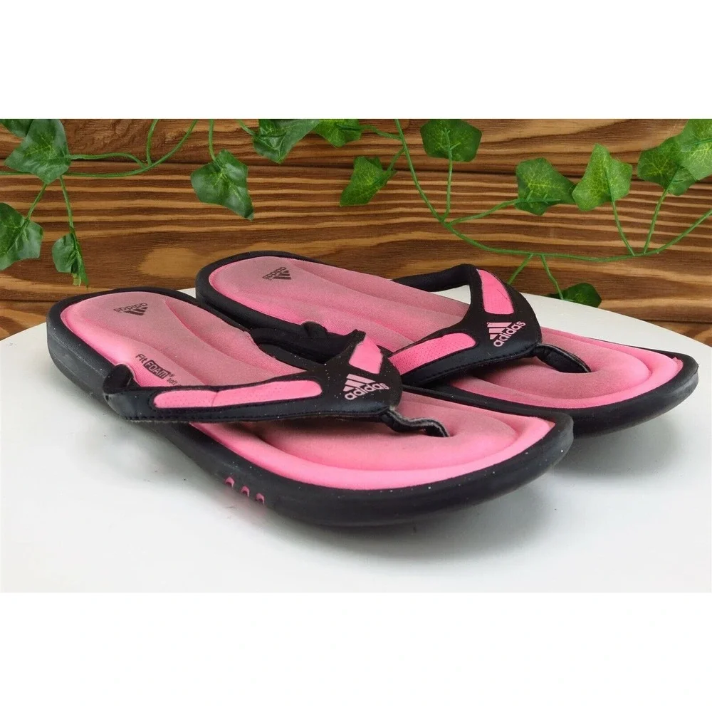 adidas Youth Girls Shoes Size 6 M Black Flip Flop Synthetic‎
